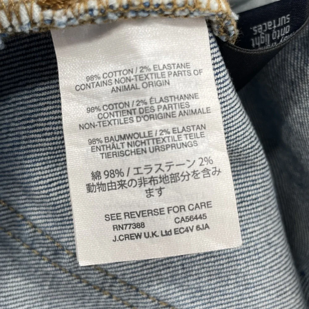 J.Crew 770 Jeans Mens 31x29* Whisker Slim Kaihara Japanese Denim Minimalist 90's